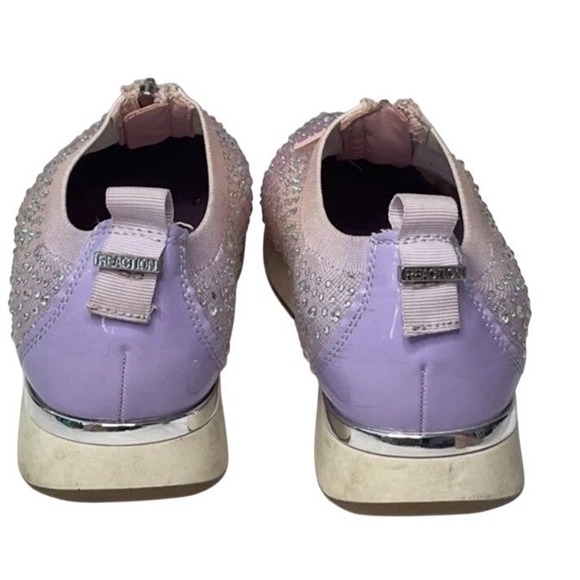 Reaction Kenneth Cole Cameron Zip Sneaker Rhinestone Ombre Pink Purple Sz 9 - Picture 6 of 7